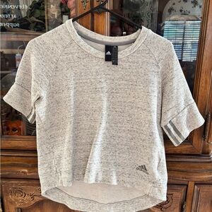 Adidas Women's Heathered Gray Short Sleeve Tee